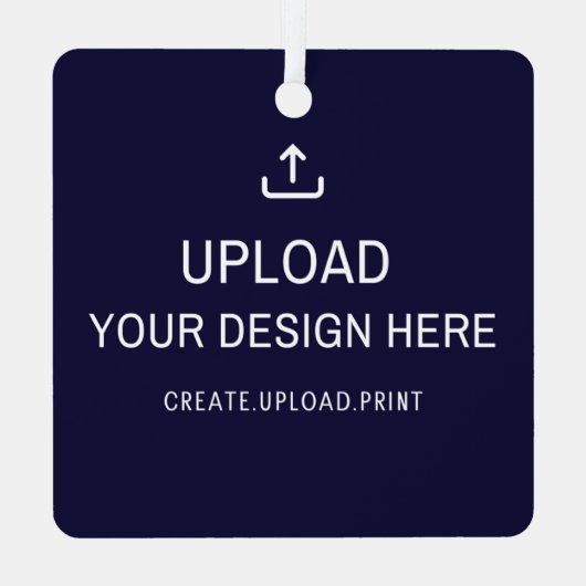 カスタムデザイン、アートワーク、または写真のアップロード メタルオーナメント (裏面)