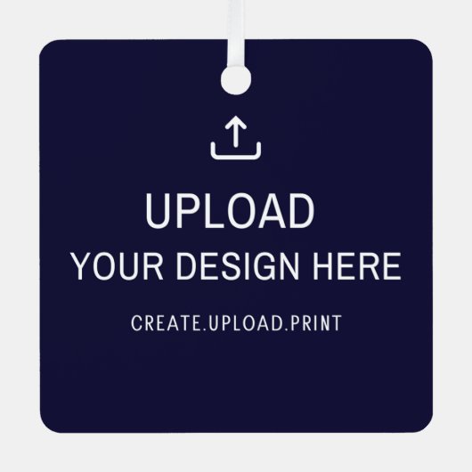 カスタムデザイン、アートワーク、または写真のアップロード メタルオーナメント (正面)