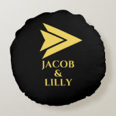 カスタムデザイン&コンフェyデコル – 今すぐZazzleでショッピング ラウンドクッション (裏面)