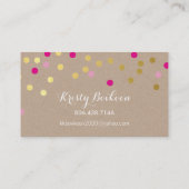 カスタムデザイン – ピンクのオリーブのホームデコール 名刺 (裏面)