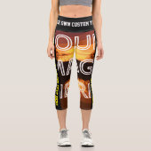 カスタムデザイン-ユーザー独自のヨガジムレギンス カプリレギンス (正面)