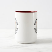 カスタムデザイン 野球 MAROON 15oz ツートーンマグカップ (中央)