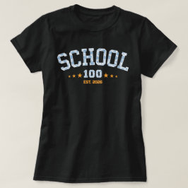 カスタムデザイン 2026年卒業生 ブルーフローラル Tシャツ