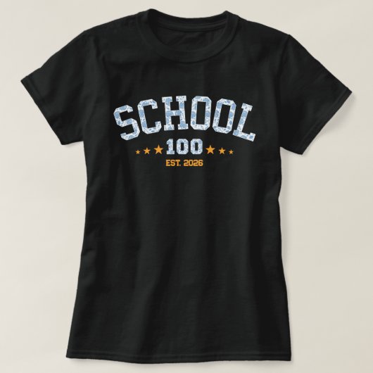 カスタムデザイン 2026年卒業生 ブルーフローラル Tシャツ (デザイン正面)