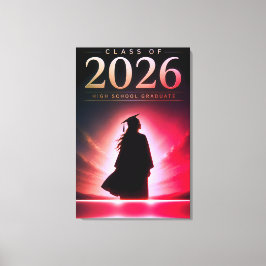 カスタムデザイン 2026年卒業生 名前ギフトアート キャンバスプリント