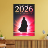 カスタムデザイン 2026年卒業生 名前ギフトアート キャンバスプリント (インサイチュ (リビング))