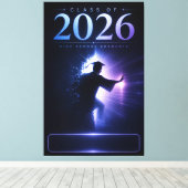 カスタムデザイン 2026年卒業記念 名前入りギフト キャンバスプリント (インサイチュ (ウッドフロア))
