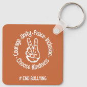 カスタムデザイン: Unity Dayオレンジアンチいじめ キーホルダー (裏面)