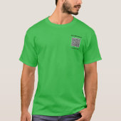 カスタムデザインQRコードTシャツ例文テキスト Tシャツ (正面)