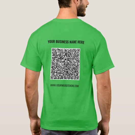 カスタムデザインQRコードTシャツ例文テキスト Tシャツ (裏面)