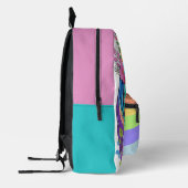 カスタムデザインUnicornバックパックパーソナライズされた、名前 プリントバックパック (左)