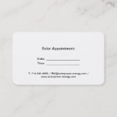 カスタムデザイ太陽のンでビジネスを強化 名刺 (裏面)