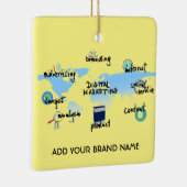 カスタムデジタルマーケティングセラミック角オーナメント セラミックオーナメント (右)