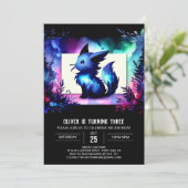 カスタムデジタル猫誕生日 招待状 (スタンド正面)