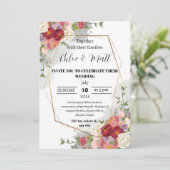 カスタムデジタル結婚カード 招待状 (スタンド正面)