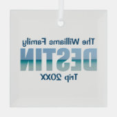 カスタムデスティンビーチバケーションキープサクリスマス ガラスオーナメント (裏面)