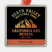カスタムデスバレー国立公園USAグラデーション メタルオーナメント (正面)