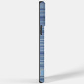 カスタムデニムブルーグレーホワイトカラーストライプ Case-Mate iPhoneケース (裏面 / 右)