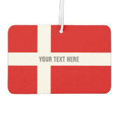 カスタムデンマーク国旗の車の空気清浄機 カーエアーフレッシュナー (裏面)