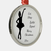 カスタムデート・クリ食べスマス・スリープ・バレエ・リピート  メタルオーナメント (右)