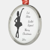 カスタムデート・クリ食べスマス・スリープ・バレエ・リピート  メタルオーナメント (左)
