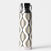 カスタムトゥーペベージュタングレーホワイトブラックオギー波 ウォーターボトル (正面)