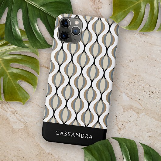 カスタムトゥーペベージュタングレーホワイトブラックオギー波 Case-Mate iPhoneケース