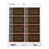 カスタムトゥーペベージュブラウンライトグレーブルーモザイク ラベル (フルシート)