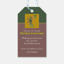 カスタムトナディアパイングリーンレッドエレガントクリスマス ギフトタグ