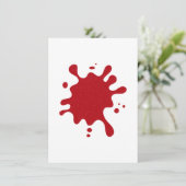 カスタムトマトレッドスプラッシュ招待状 – ホワイトマット 招待状 (スタンド正面)