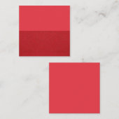 カスタムトマトレッドスプリットスクエアカード スクエア名刺 (正面/裏面)