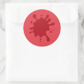 カスタムトマトレッド丸ラベル ラウンドシール (バッグ)