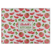 カスタムトマト水彩、キッチン カッティングボード (正面)