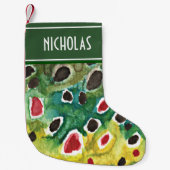 カスタムトラウトフライ釣り釣り釣り釣り釣り用釣り釣り釣り釣り用釣り釣り釣り用釣り釣り スモールクリスマスストッキング (正面)