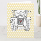 カスタムトラクタカントリー素朴バ結婚ン カード (正面)