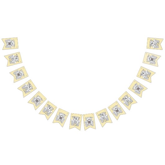 カスタムトラクタカントリー素朴バ結婚ン バンティングフラッグ (全)