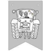 カスタムトラクタカントリー素朴バ結婚ン バンティングフラッグ (第2の旗)