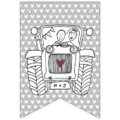 カスタムトラクタカントリー素朴バ結婚ン バンティングフラッグ (第3の旗)