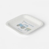 カスタムトラクタ誕生日プレート ペーパープレート (傾斜あり)