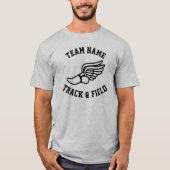 カスタムトラック&フィールドチーム名Tシャツ Tシャツ (正面)