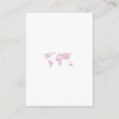 カスタムトラベル水の色ワールドマップの結婚詳細 エンクロージャーカード (裏面)