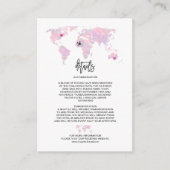 カスタムトラベル水の色ワールドマップの結婚詳細 エンクロージャーカード (正面)