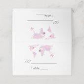 カスタムトラベル水の色ワールドマップ結婚の プレイスカード (外部開封)