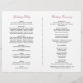 カスタムトラベル水カラーワールドマップ結婚式 プログラム (裏面)