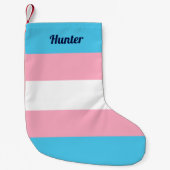 カスタムトランスジェンダープライド スモールクリスマスストッキング (正面)