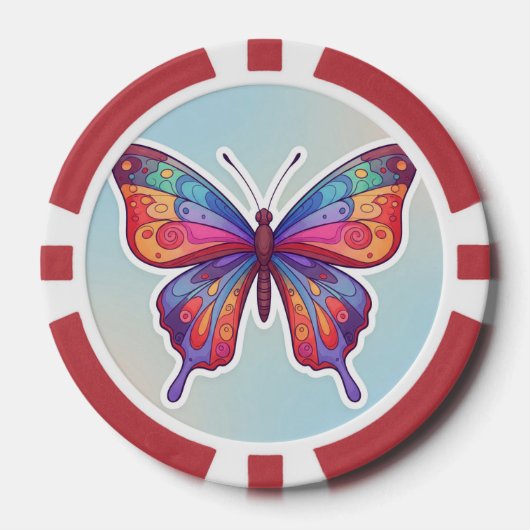 カスタムトランプのポーカーチップデザイン鮮やか&クユニークレート ポーカーチップ (正面)