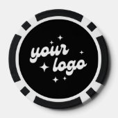 カスタムトランプのポーカーチップブラック&ホワイト ポーカーチップ (裏面)