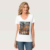 カスタムトリックまたはハロウィーンの治療 Tシャツ (正面フル)