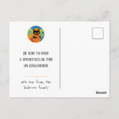 カスタムトリックまたはハロウィーンキャットウィッチ ポストカード (裏面)