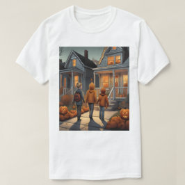 カスタムトリックまたはハロウィーンTシャツの治療 Tシャツ
